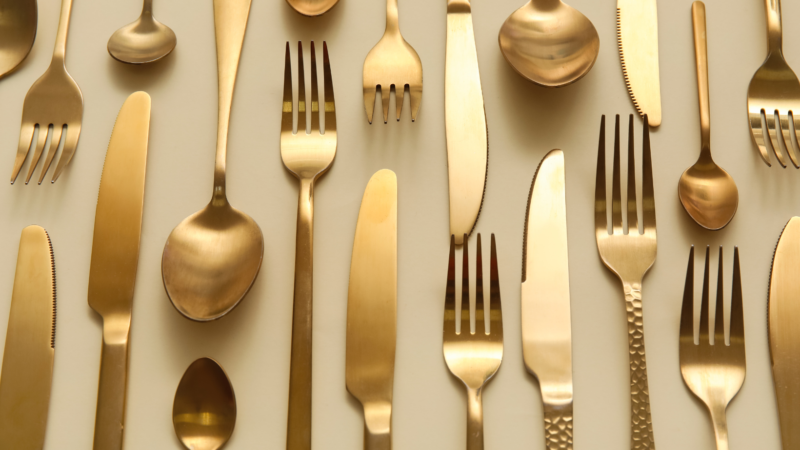 Goldenes Besteck