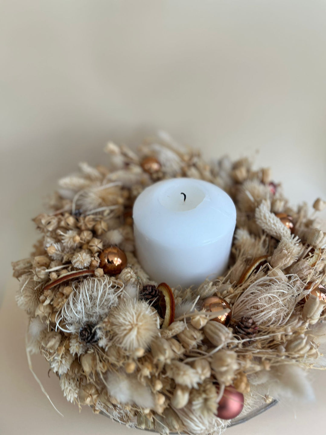 Adventskranz Trockenblumen Weihnachten