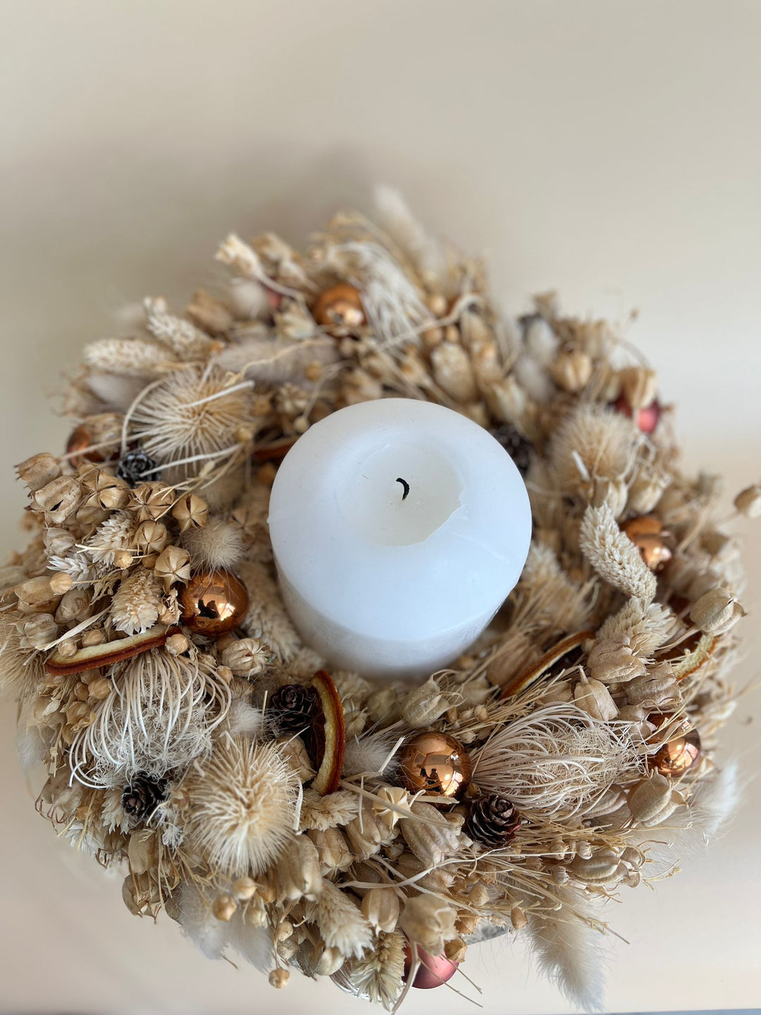 Adventskranz Trockenblumen Weihnachten