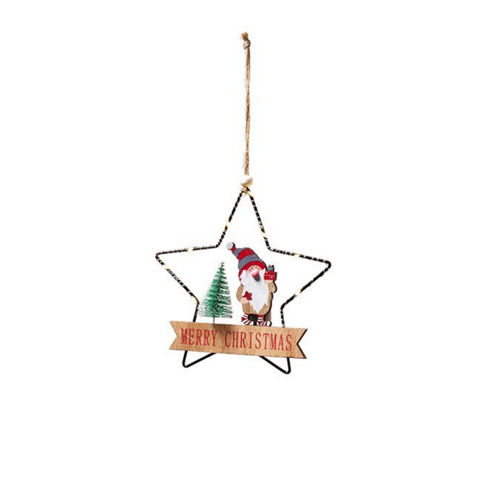 Weihnachtsdeko Stern Merry Christmas mit LED