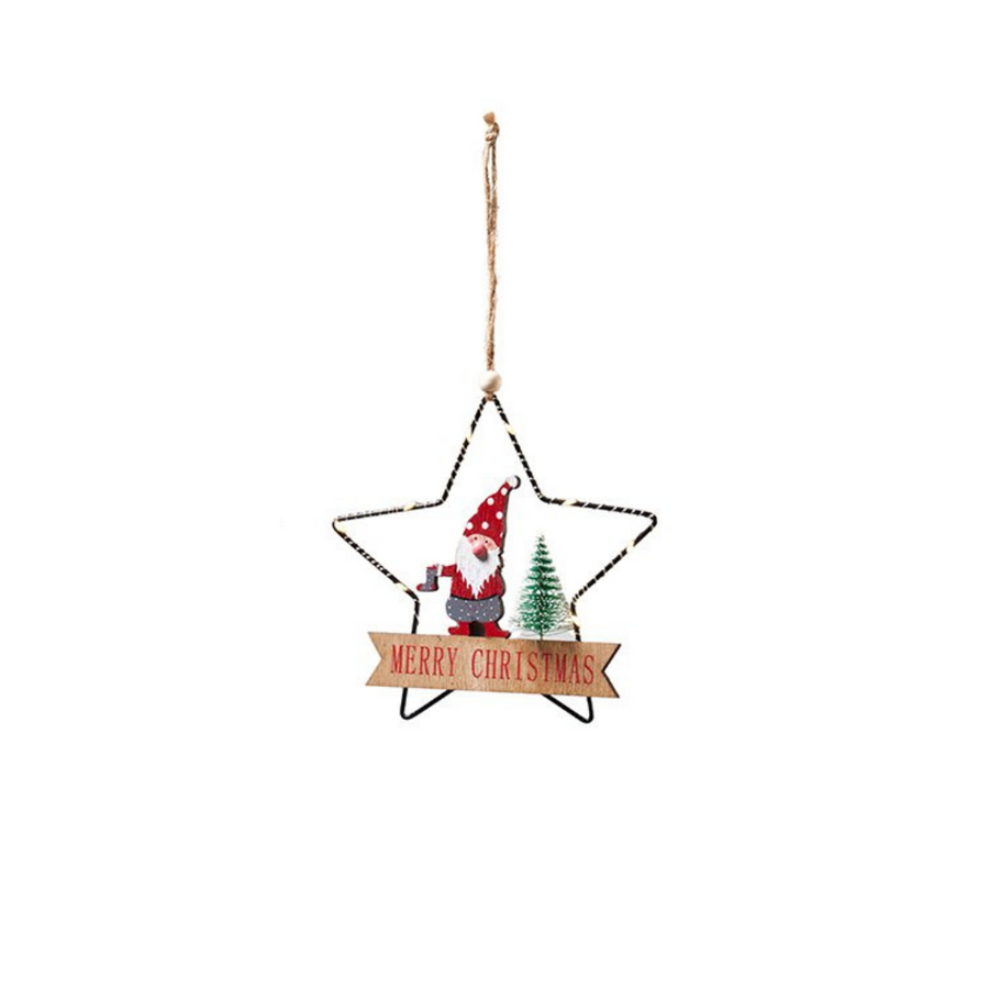 Weihnachtsdeko Stern Merry Christmas mit LED