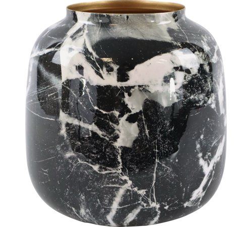 Vase Marmor Schwarz