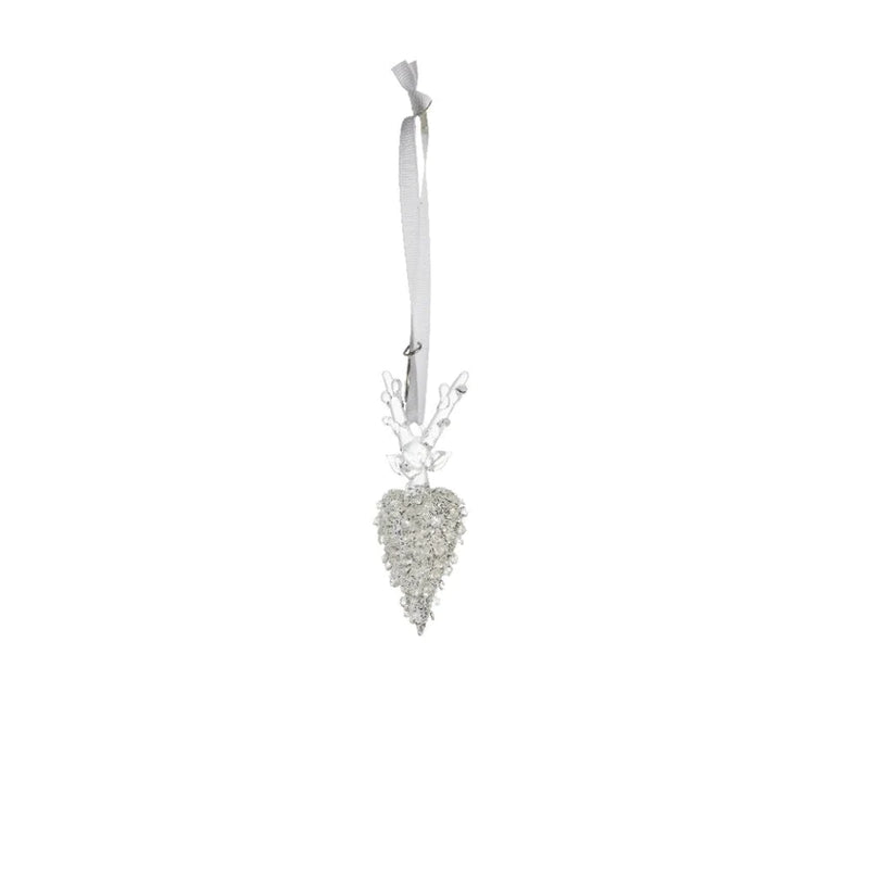 Christbaumschmuck Hirsch glitzernd