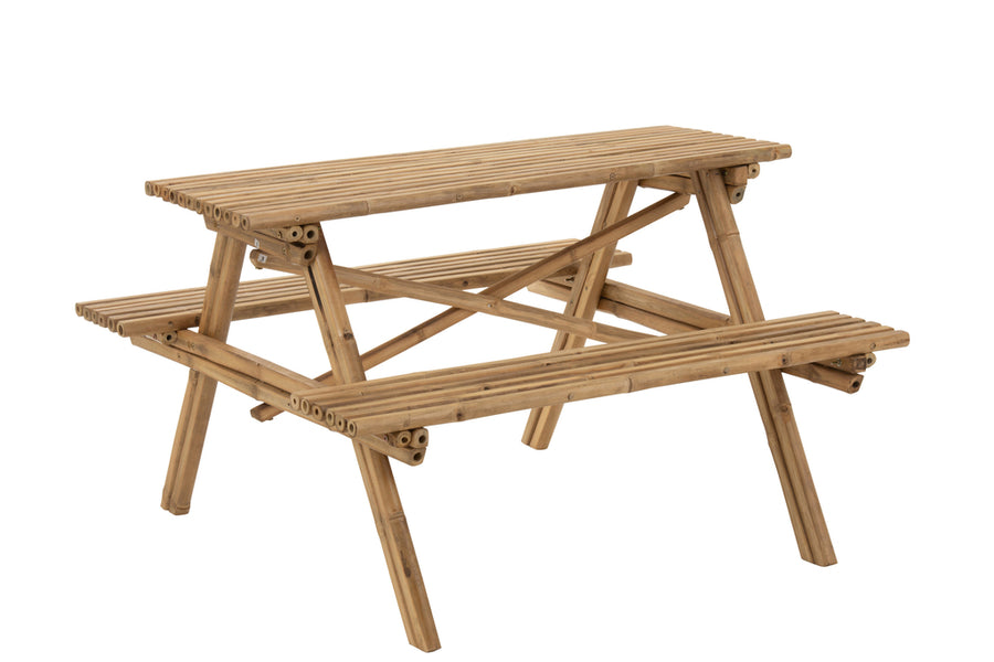 Tisch inkl. Sitzbänke Bambus 