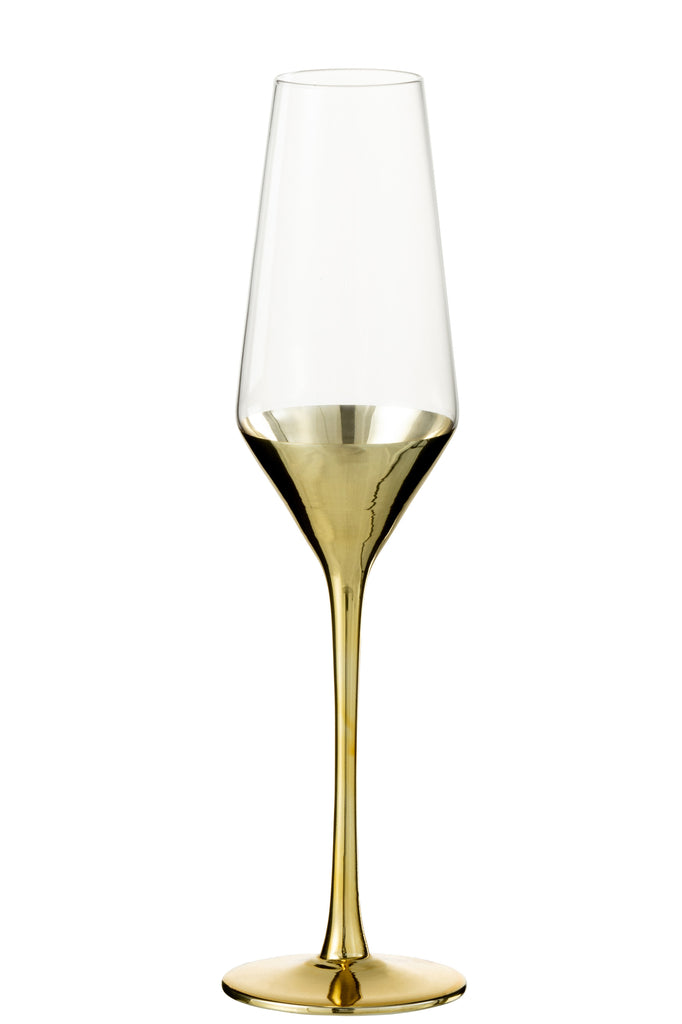 Champagnerglas Glas Gold/Transparent
