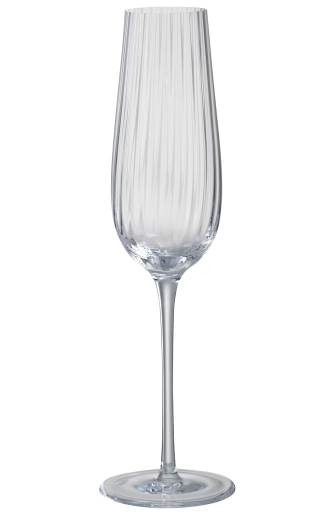 Champagnerglas Streifen Glas Transparent