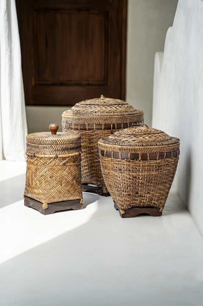 Rattan decorative basket