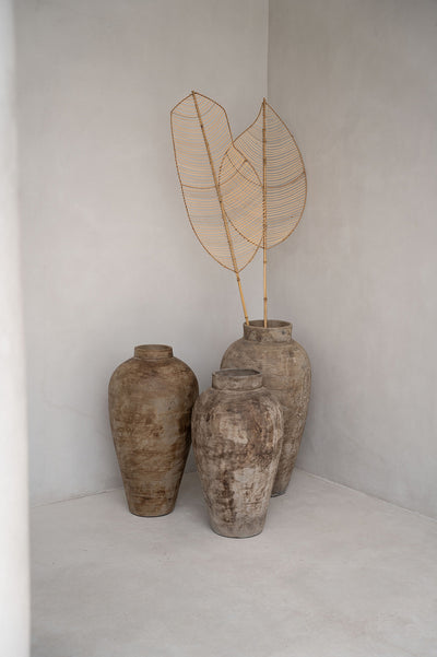 Deko Objekt Rattan Blatt 4er Set