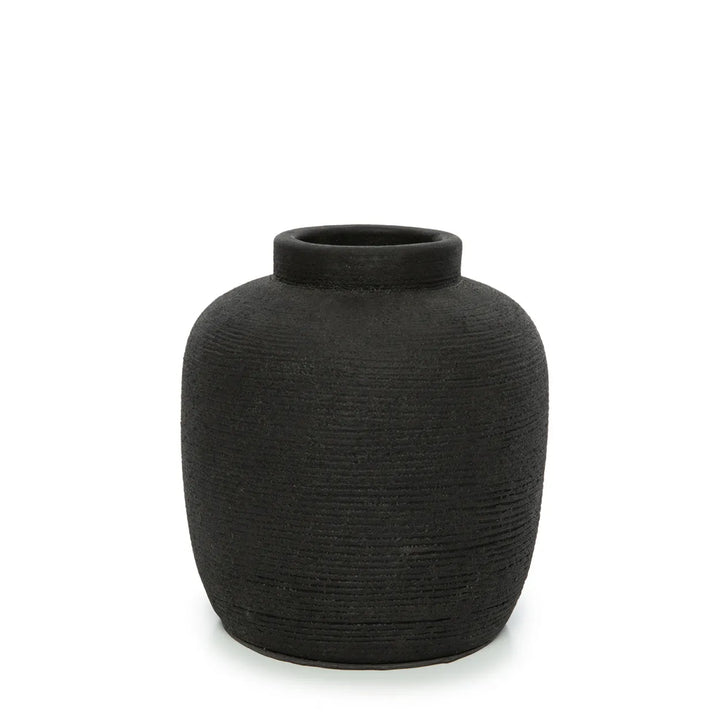 Vase Peaky Beton - Schwarz - M