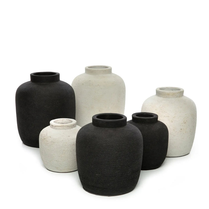 Vase Peaky Beton - Schwarz - M