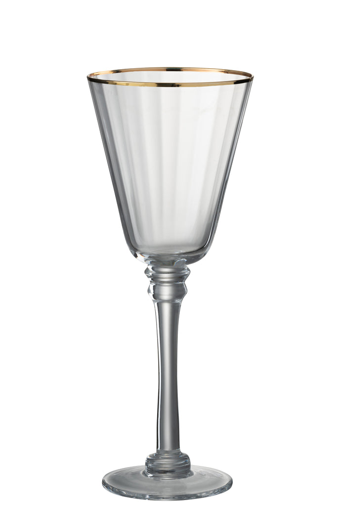 Trinkglas Rotwein Randglas Transparent/Gold