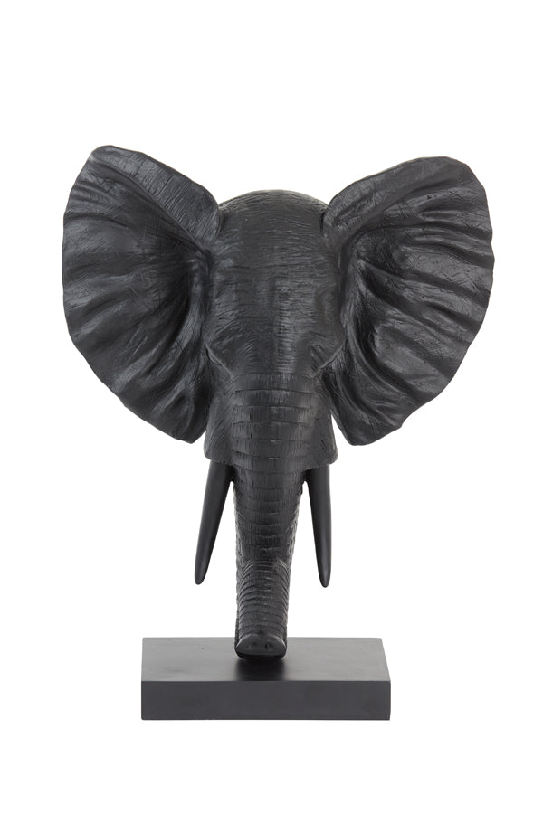 Ornament Elefant Schwarz Matt