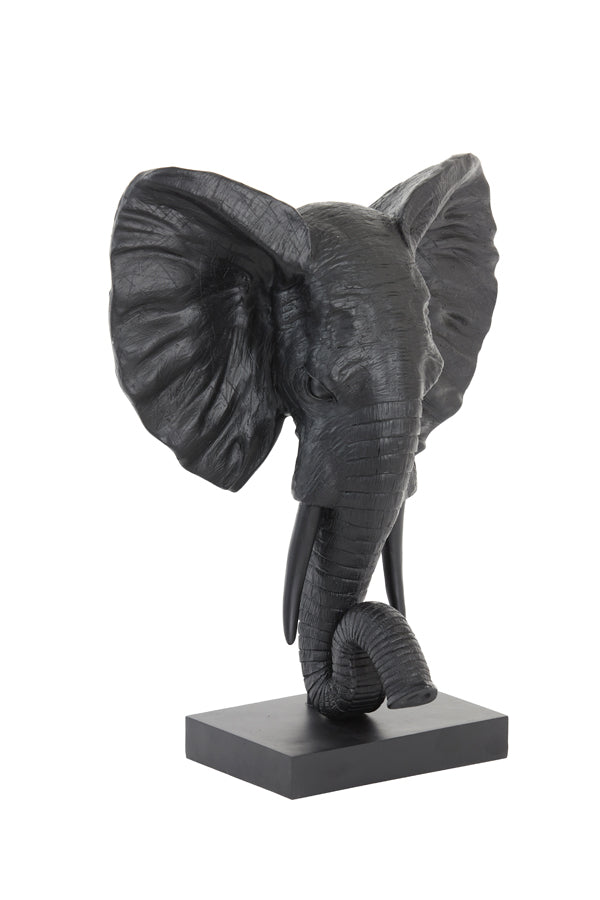 Ornament Elefant Schwarz Matt