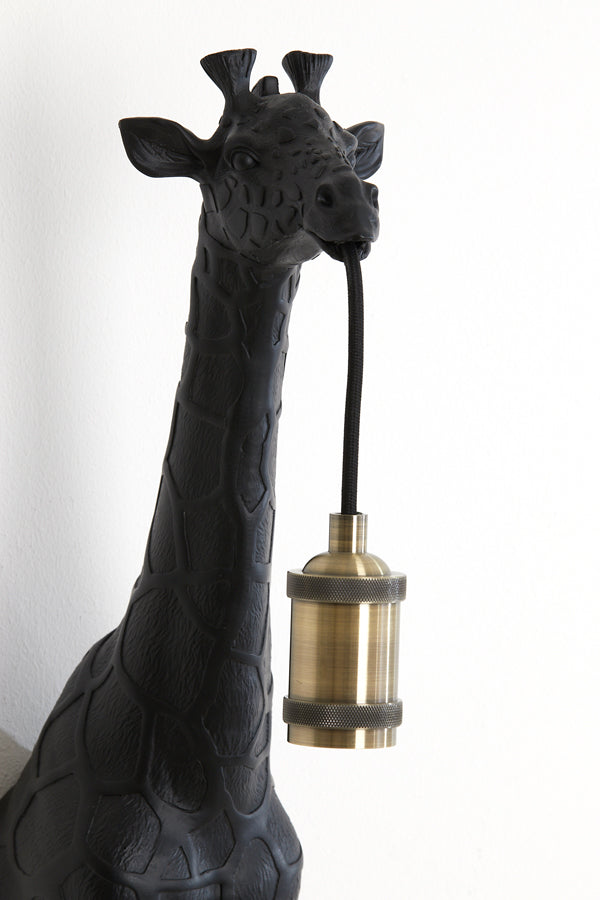 Wandlampe Giraffe Matt Schwarz