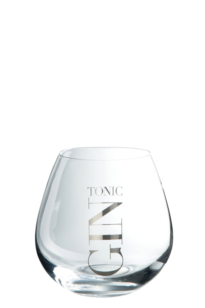 Glas Gin Tonic Ball Transparent/Silber