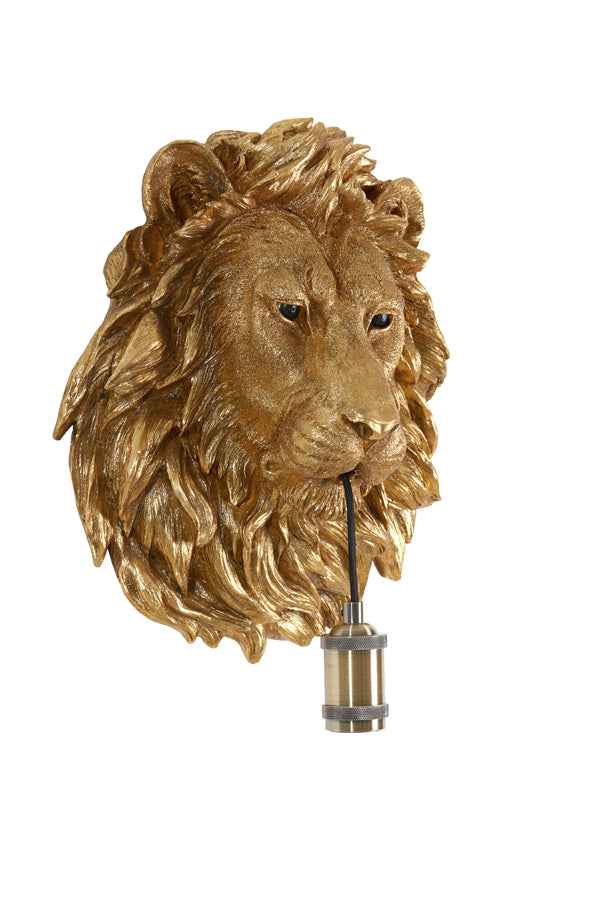 Wandlampe Löwe Antik Bronze