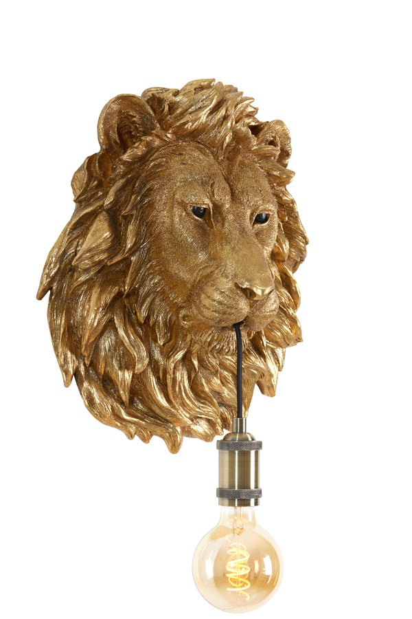 Wandlampe Löwe Antik Bronze