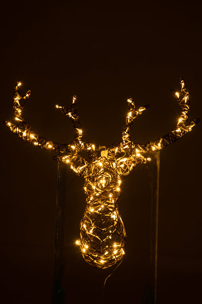 Weihnachtsbeleuchtung Rentierkopf LED Lichter Warmweiß