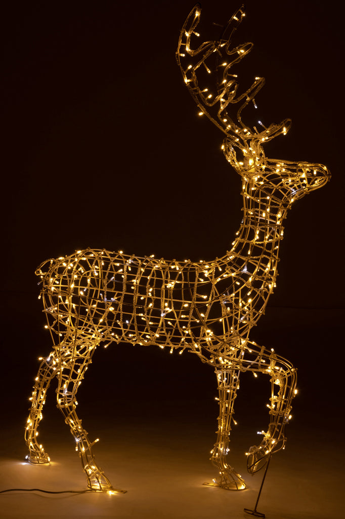 Weihnachtsbeleuchtung Rentier stehende LED-Lichter Warmweiß