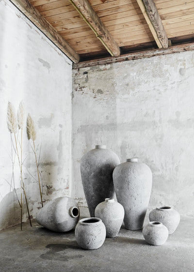 Bodenvase Luna Grau
