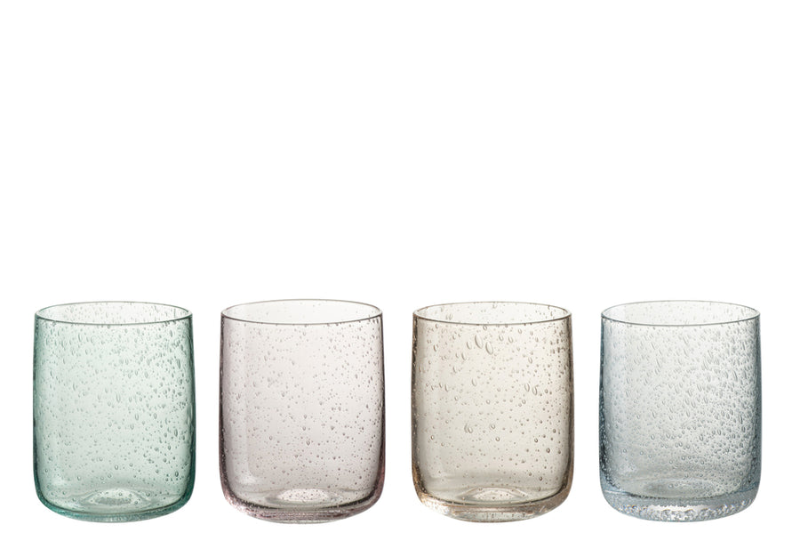 Wasserbecher Yones, gemischtes Set mit 4 Gläsern.