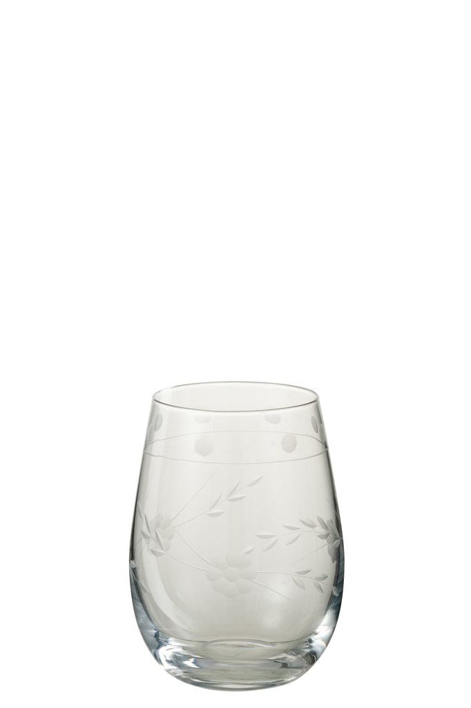 Wasserglas Graviertes Glas Transparent