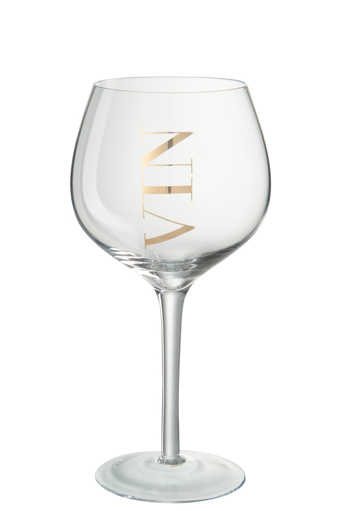 Weinglas Rotwein Transparent/Gold