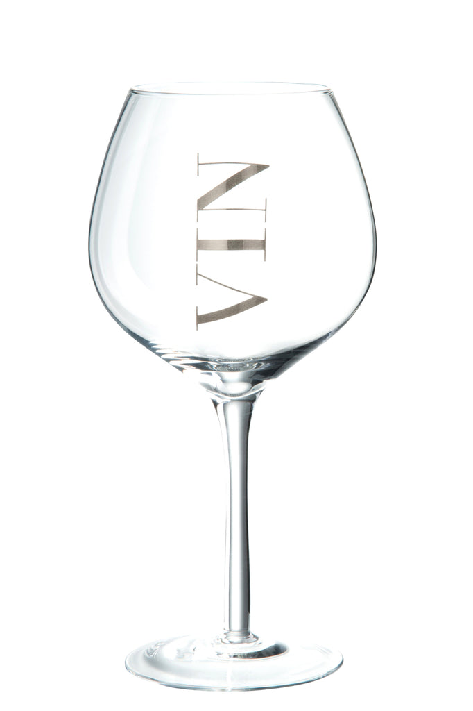 Weinglas Rotwein Transparent Silber