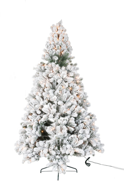 Weihnachtsbaum + LED mit Schneebedeckung
