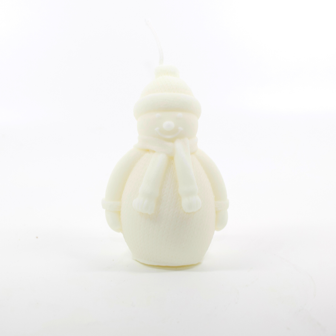 Snowman scented candle
